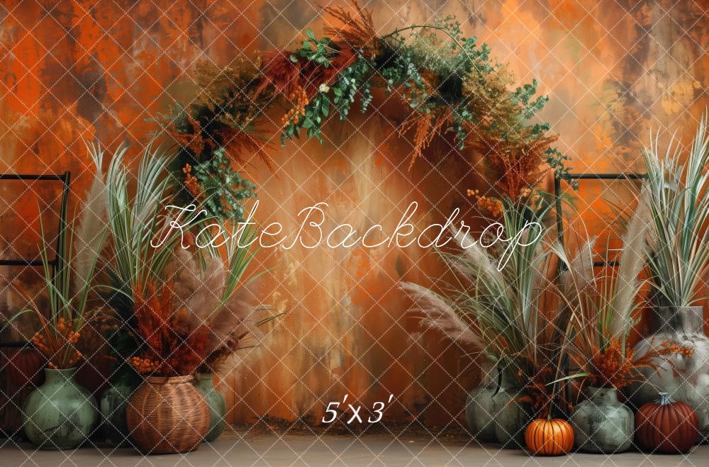 Fall Orange Wall Archway Foto Achtergrond Designed by Patty Robert