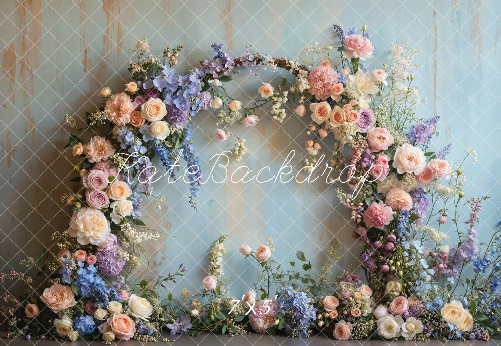 Arco Floral de Primavera Pastel Fondo