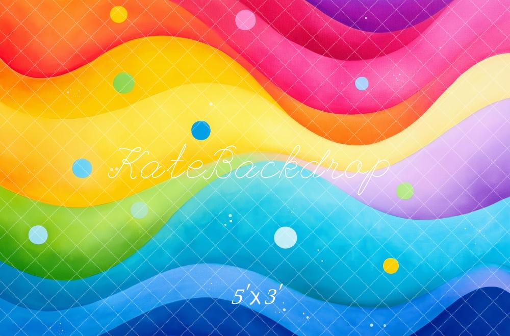 Kate Rainbow Abstract Colorful Backdrop Designed by Patty Roberts