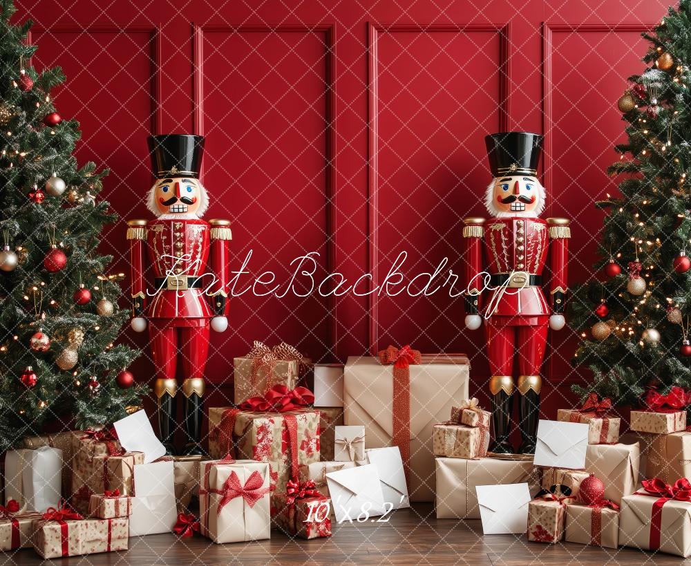 Kate Christmas Tree Nutcracker Gifts Backdrop Designed by Patty Roberts