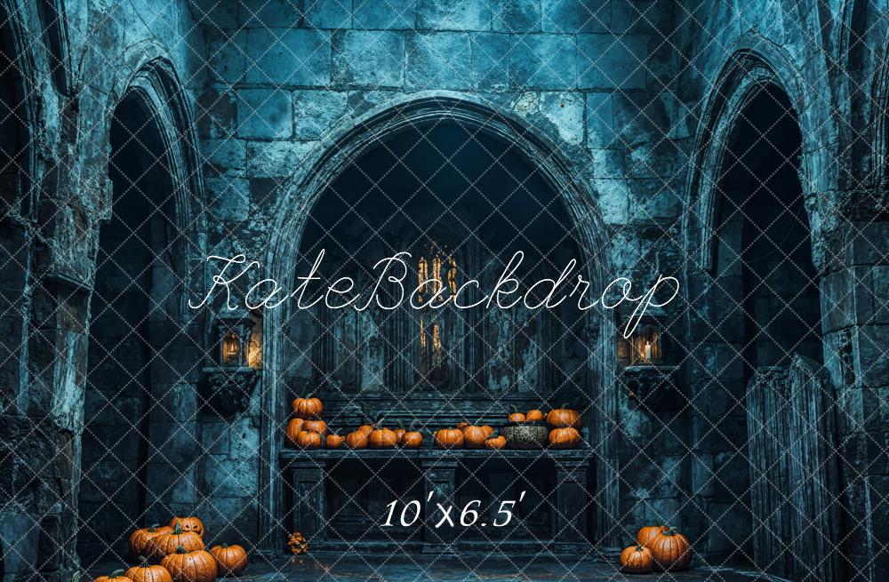 Halloween Gothic Arch Wall Foto Achtergrond Designed by Emetselch