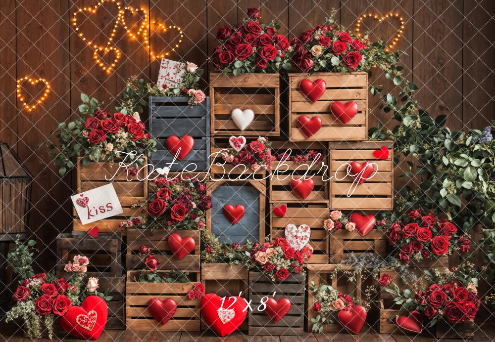 Kate Valentine's Day Heart Backdrop Designed by Emetselch