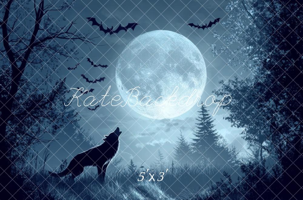 TEST Kate Wolf Howling Full Moon Backdrop Designed by Lidia Redekopp