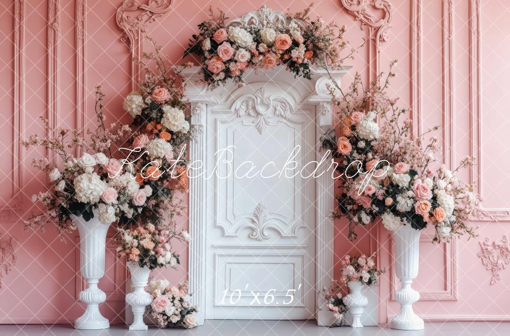 Kate Spring Floral Arch Pink Wedding Backdrop Designed by Patty Roberts