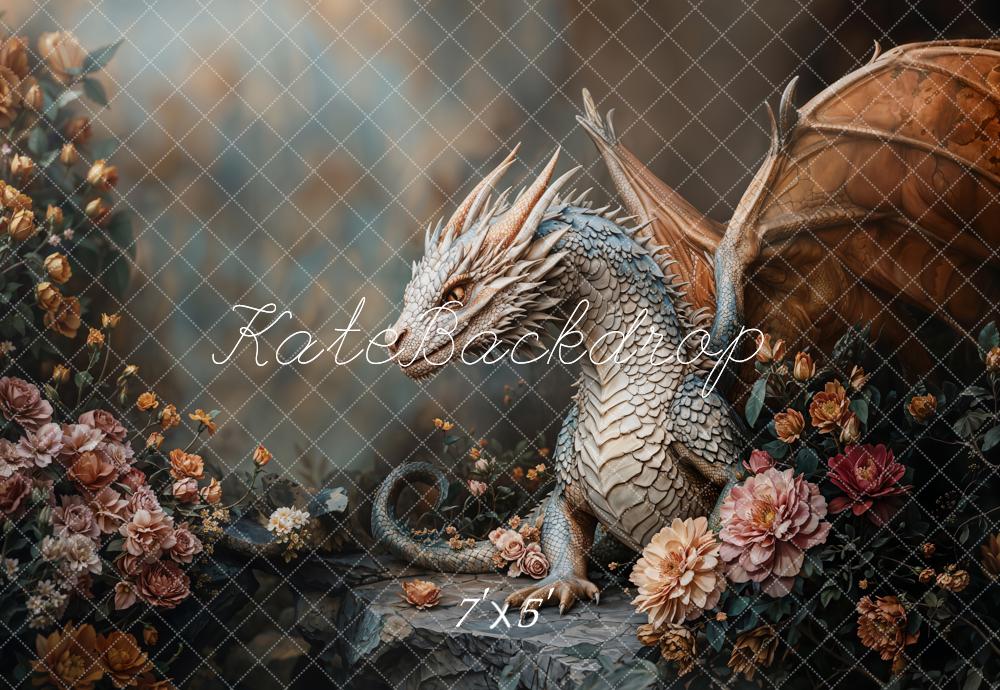 Kate Fantasy Dragon Floral Backdrop Designed by Emetselch