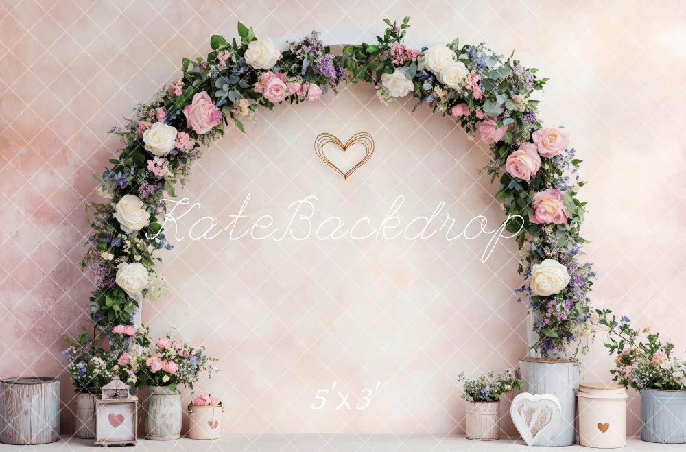 Kate Valentine Flower Arch Romantic Backdrop Designed by Patty Roberts