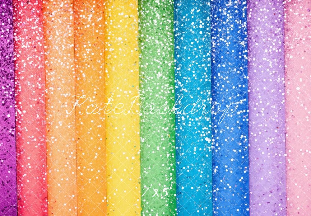 Kate Rainbow Glitter Gradient Backdrop Designed by Patty Roberts