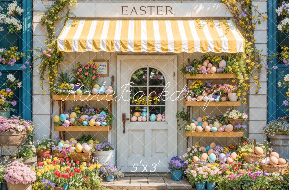 Kate Easter Floral Eggs Door Shop Backdrop Designed by Emetselch