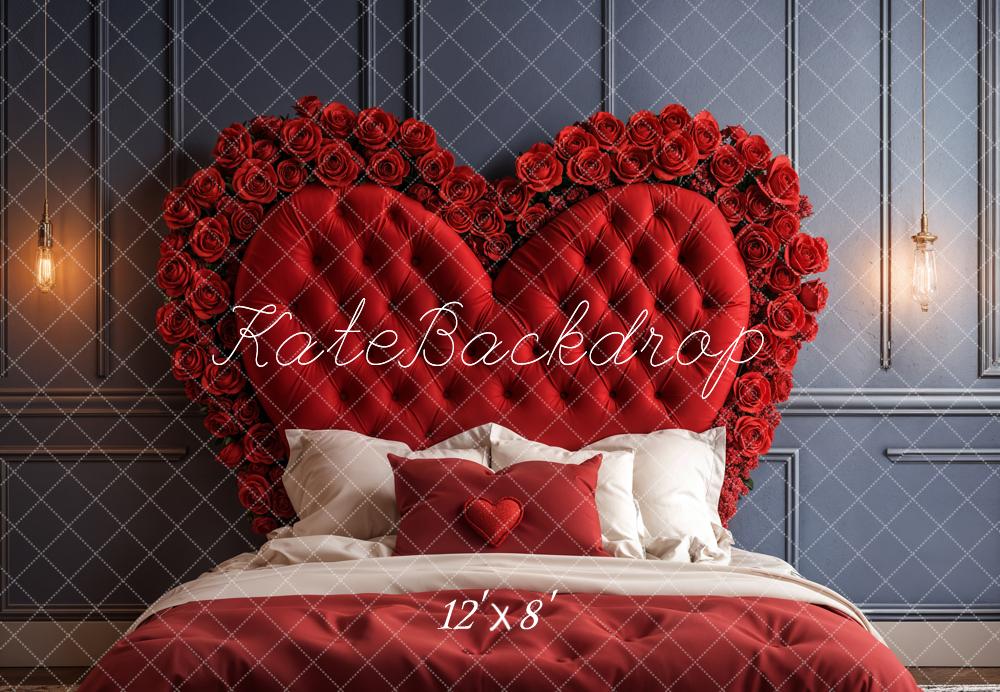 Kate Headboard Romantic Red Heart Backdrop Designed by Emetselch