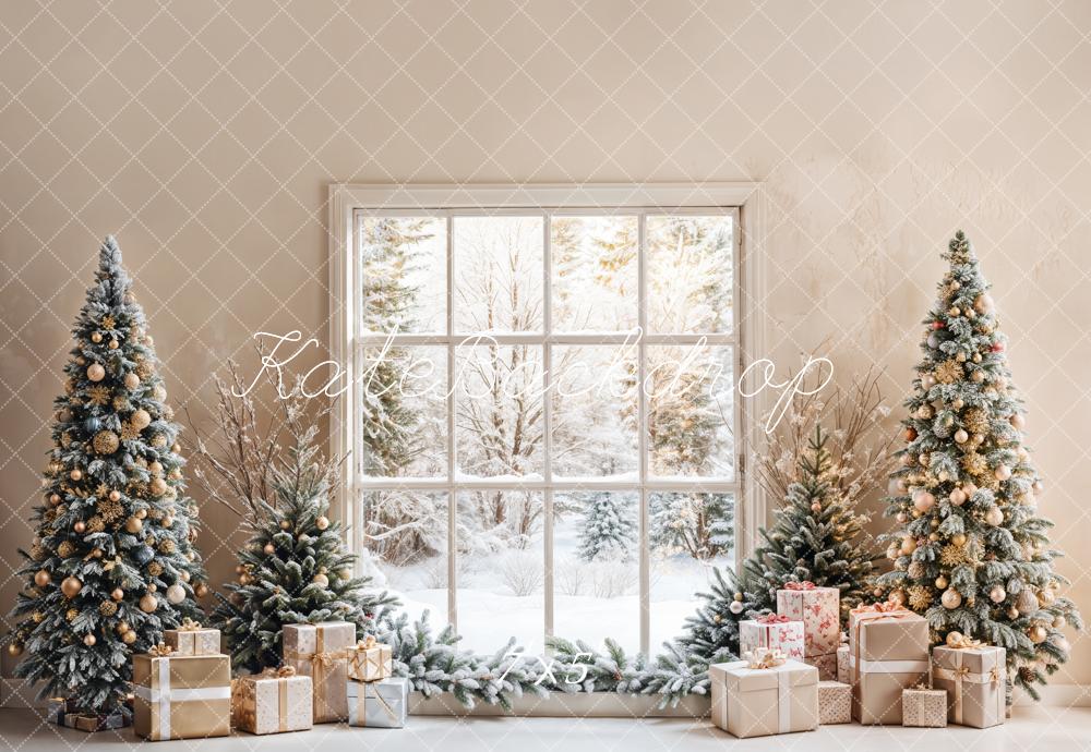 Kate Christmas Trees Window Gift Box Backdrop Designed by Emetselch