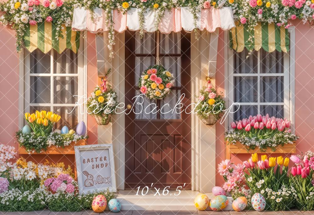 Kate Easter Shop Flowers Eggs Backdrop Designed by Emetselch