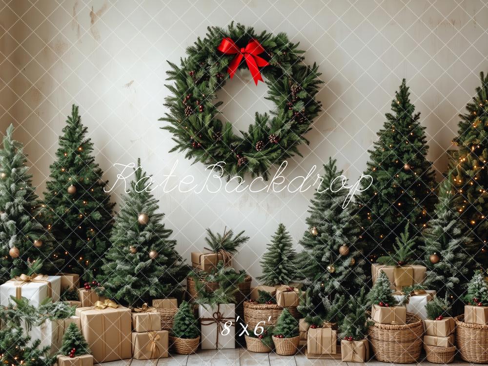 Kate Christmas Trees Wreath Basket Backdrop Designed by Patty Roberts