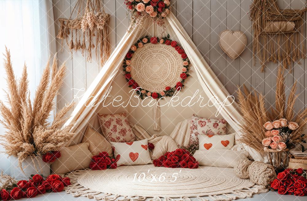 Kate Spring Boho Romantic Floral Tent Backdrop Designed by Emetselch