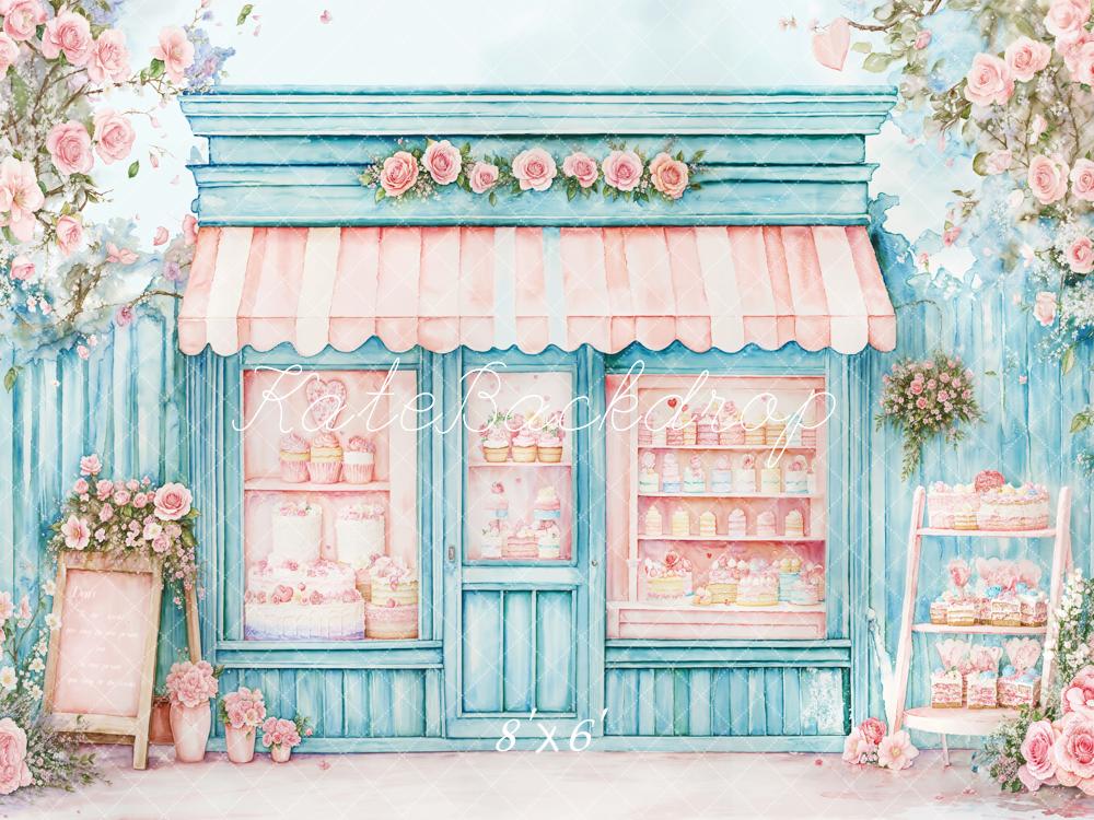 Kate Spring Cartoon Floral Bakery Shop Backdrop Designed by Emetselch