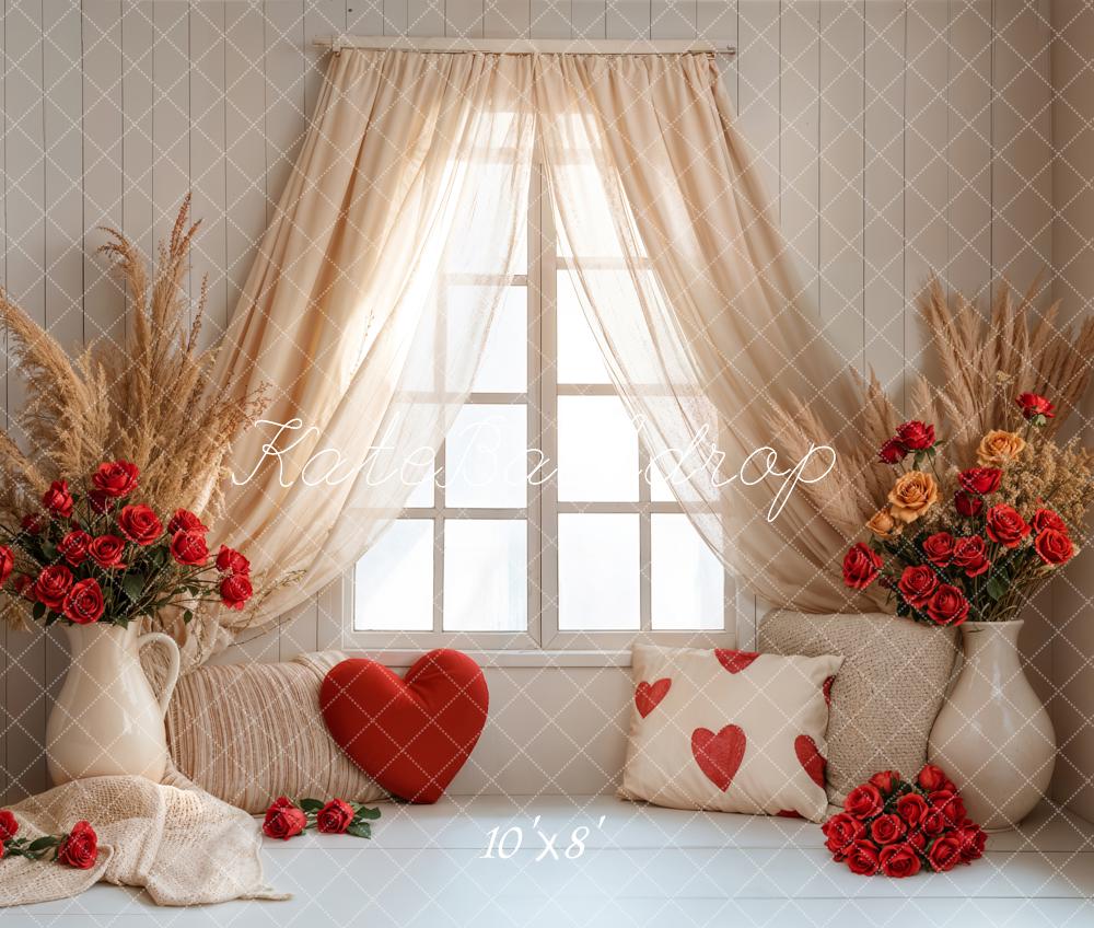 TEST Kate Valentine Boho Curtain Window Backdrop Designed by Emetselch