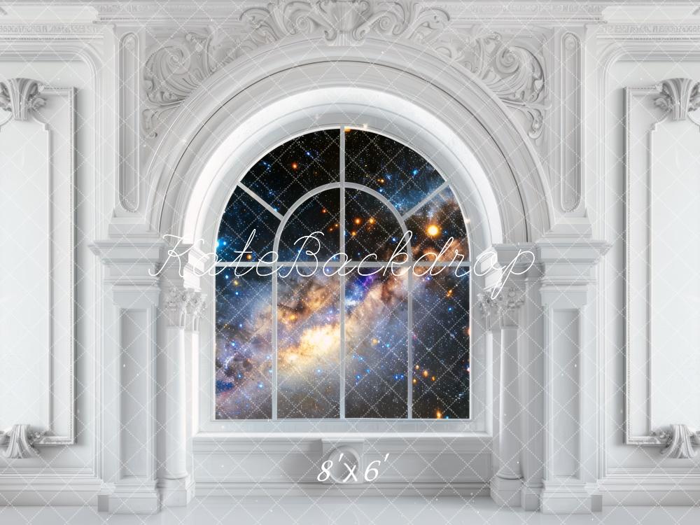 Kate Space Galaxy Retro Arched Window Backdrop Designed by Mini MakeBelieve