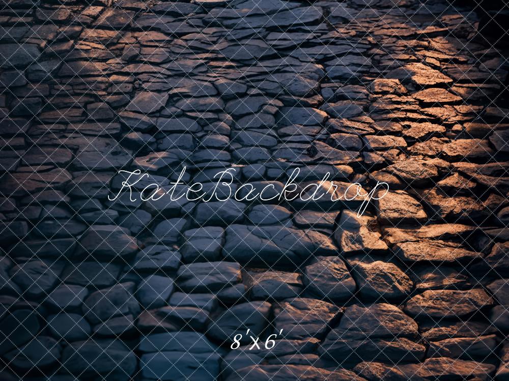 Kate Night Cobblestone Path Floor Backdrop Designed by Emetselch