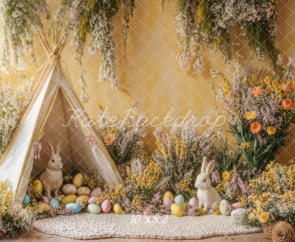 Kate Easter Bunny Tent Eggs Backdrop Designed by Emetselch