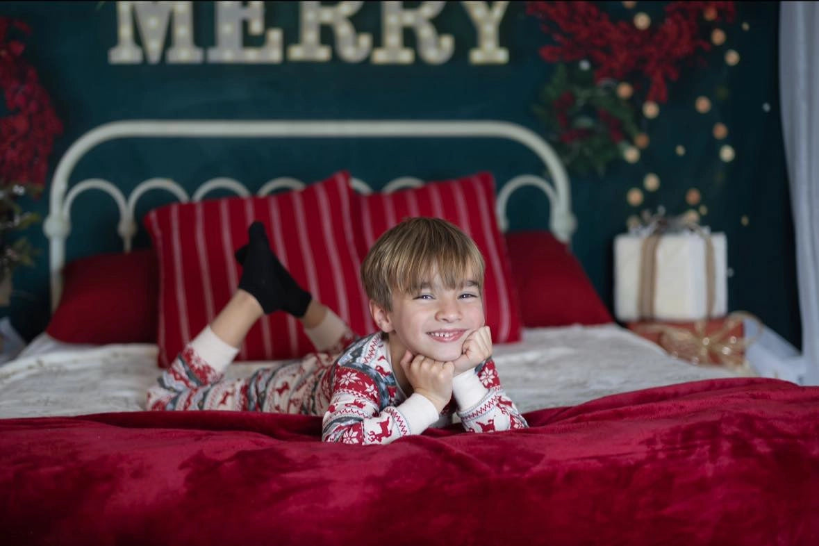 Kate Merry Christmas Backdrop Sparkle Headboard Designed By Mandy Ringe Photography