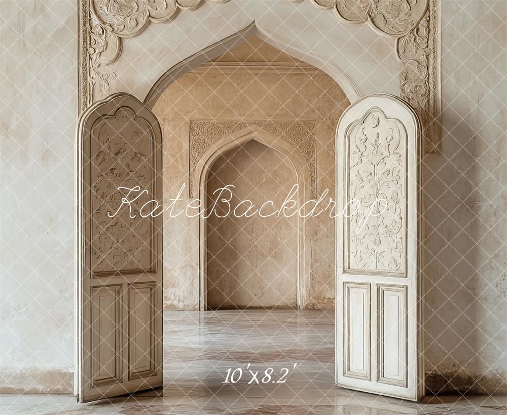 TEST Kate Retro Elegant Archway Beige Backdrop Designed by Mini MakeBelieve