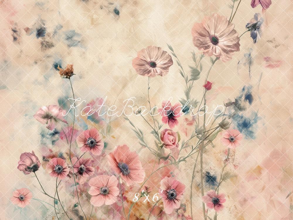 Kate Fine Art Vintage Floral Watercolor Backdrop Designed by Kerry Anderson