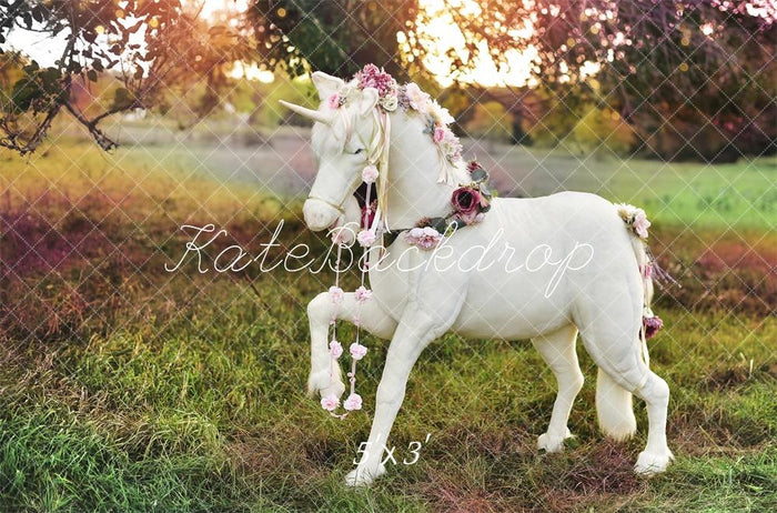 Home Kate Fairy Unicorn Meadow Backdrop Designed by Mandy Ringe Photography