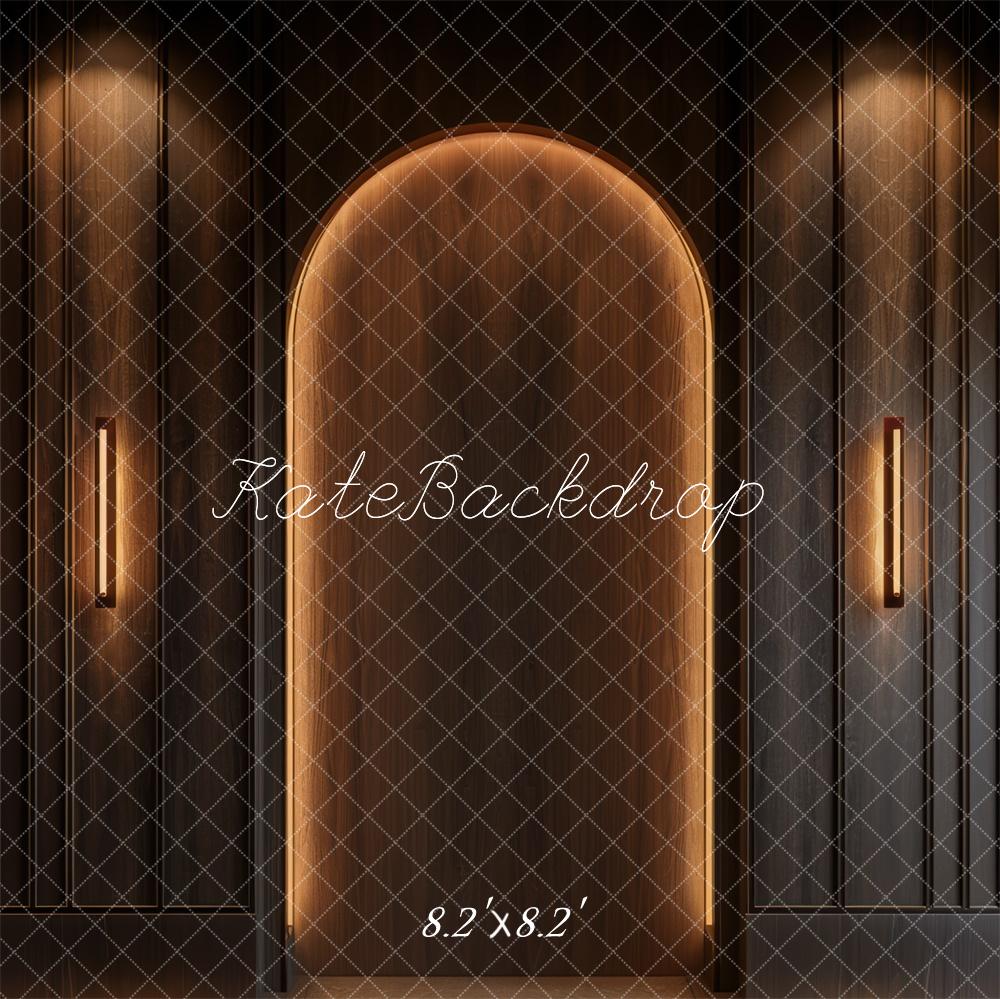 Kate Brown Boudoir Wood Wall with Light Outline Backdrop Designed by Mini MakeBelieve