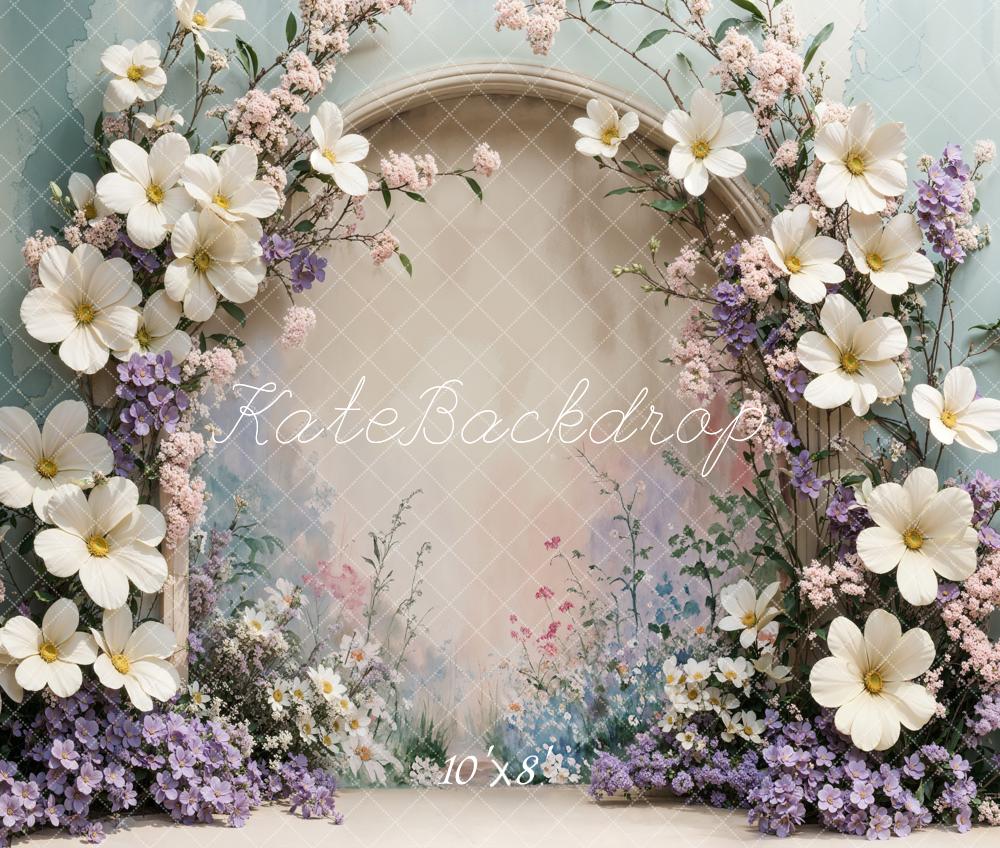 Kate Spring Flower Arch Purple Backdrop Designed by Emetselch