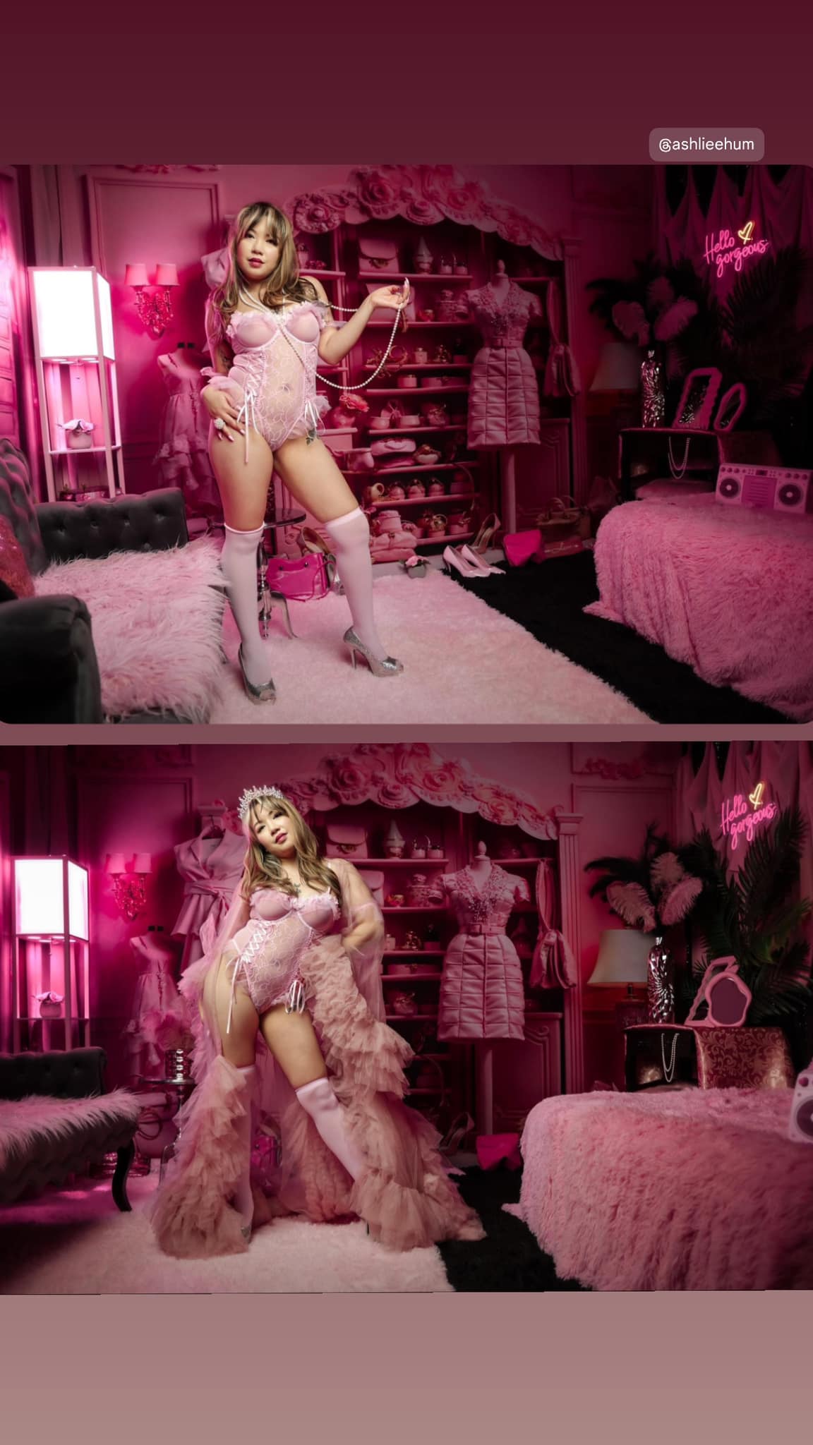 Modepop Roze Kamer Achtergrond Ontworpen door Emetselch