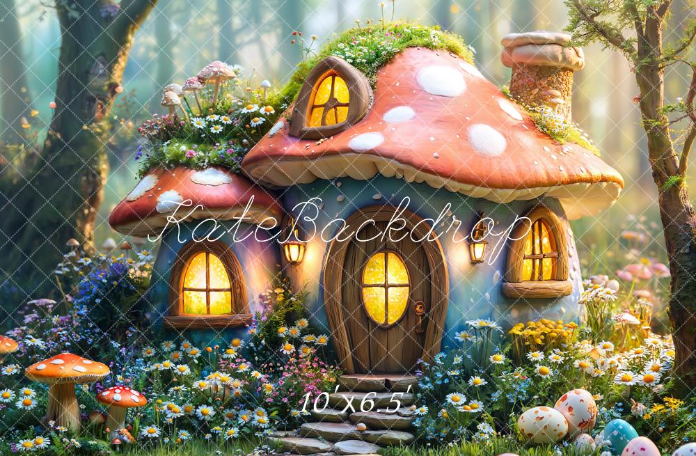 TEST Kate Easter Fairy Mushroom House Forest Backdrop Designed by Emetselch