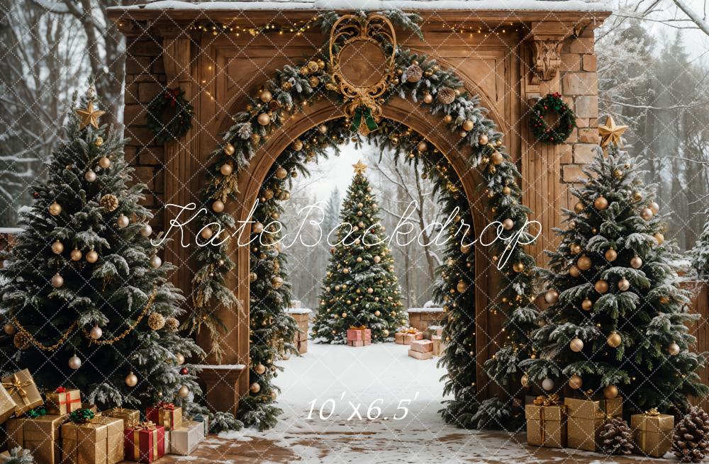 TEST Kate Christmas Tree Retro Archway Backdrop Designed by Emetselch