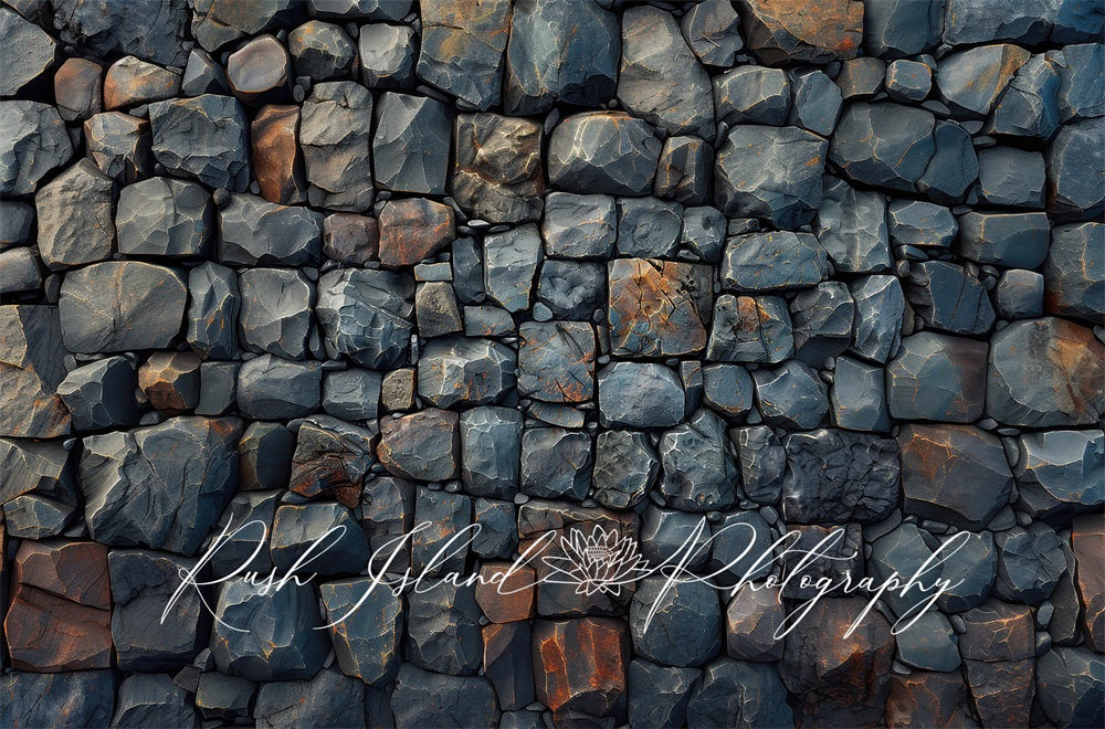 Kate Grey Cobblestone Wall Backdrop Designed by Laura Bybee