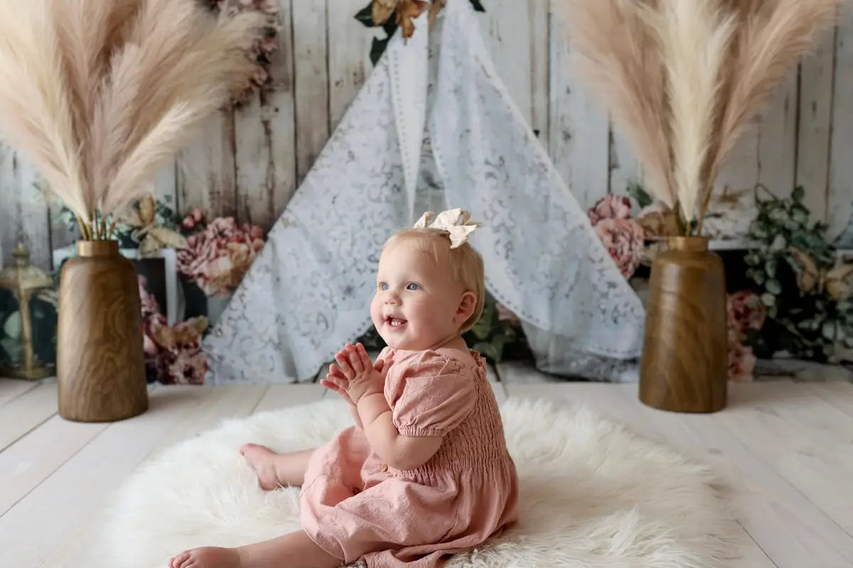 Kate Spring Butterflies and Floral Tent Backdrop Designed by Abbas Studio