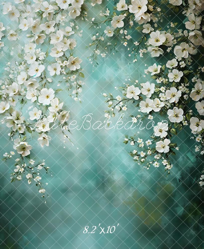 Kate Fine Art  Floral Green Blossom Backdrop Designed by Emetselch