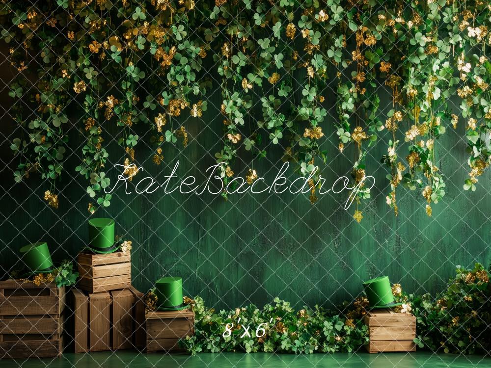 Kate St. Patrick's Day Shamrock Rustic Backdrop Designed by Patty Roberts