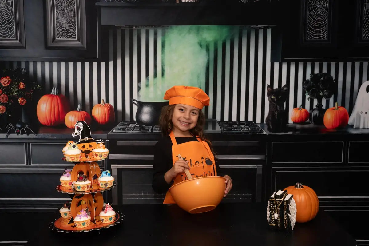 Kate Halloween Kitchen Backdrop Designed by Mini MakeBelieve