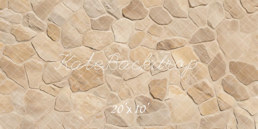 Kate Beige Stone Texture Floor Backdrop Designed by Emetselch