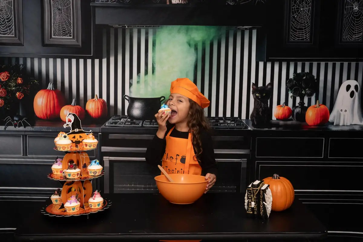 Kate Halloween Kitchen Backdrop Designed by Mini MakeBelieve