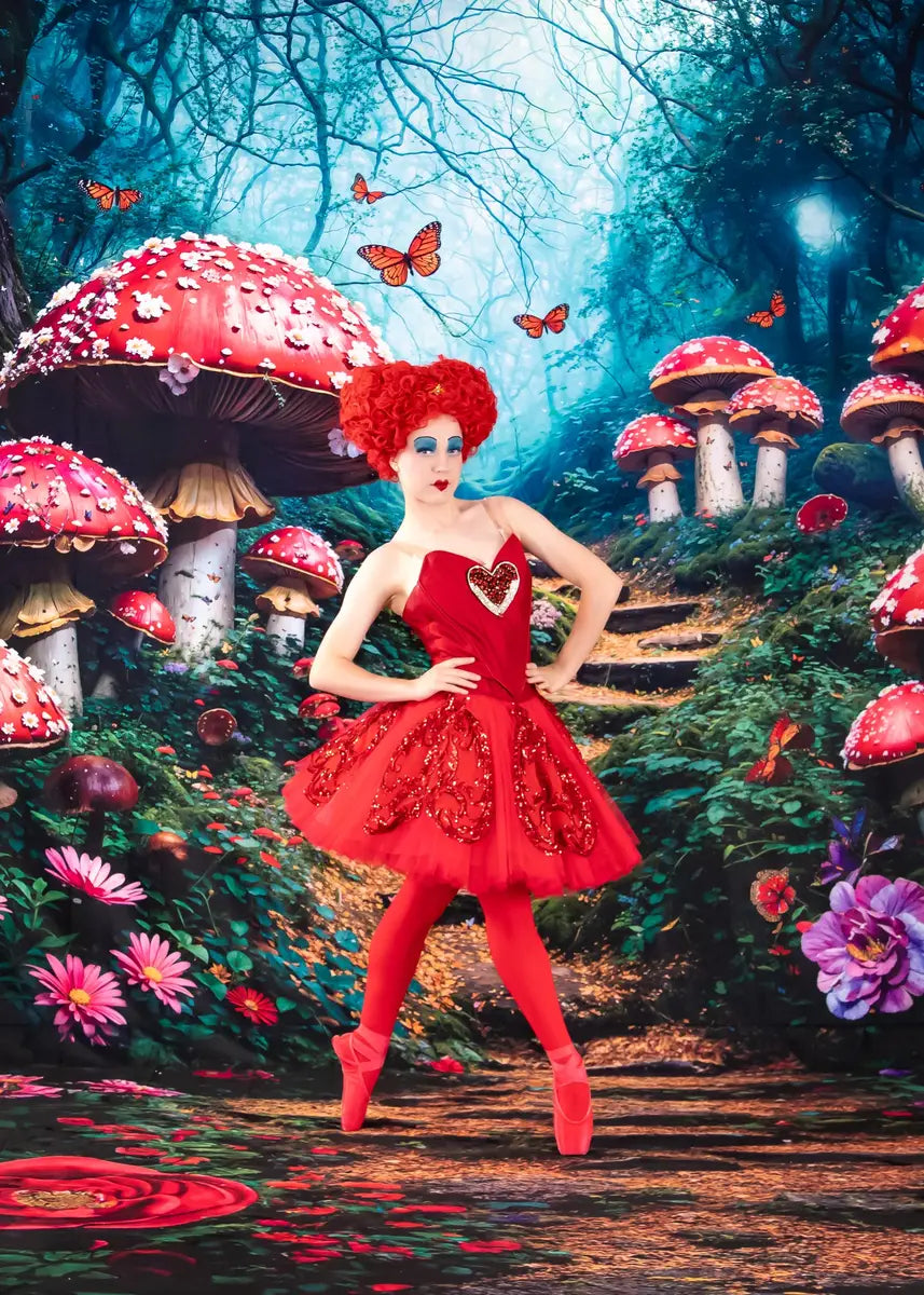 Kate Fairy Tale Forest Mushroom Path Backdrop Designed by Chain Photography