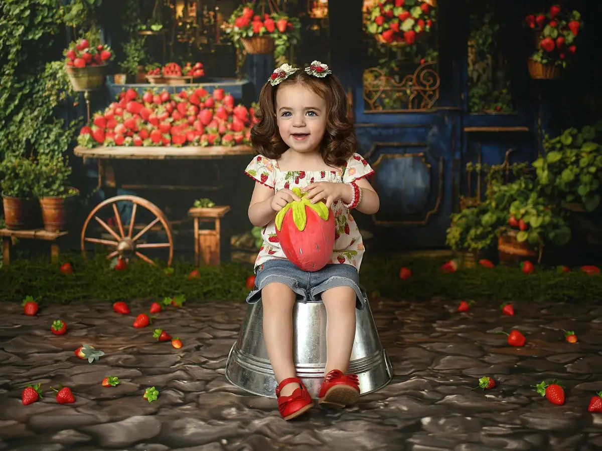 Kate Green Strawberry House Backdrop Designed by Emetselch