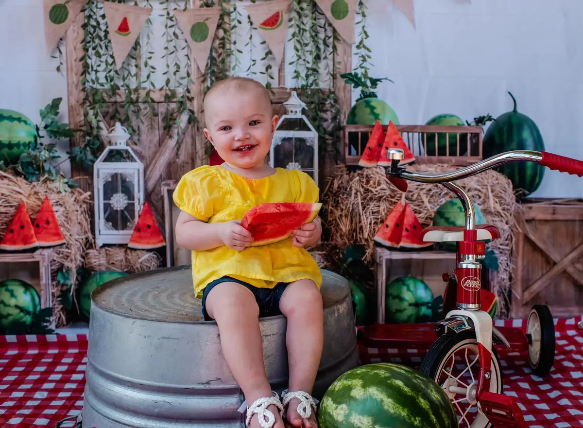 Kate Summer Watermelon Sell Backdrop Designed by Emetselch