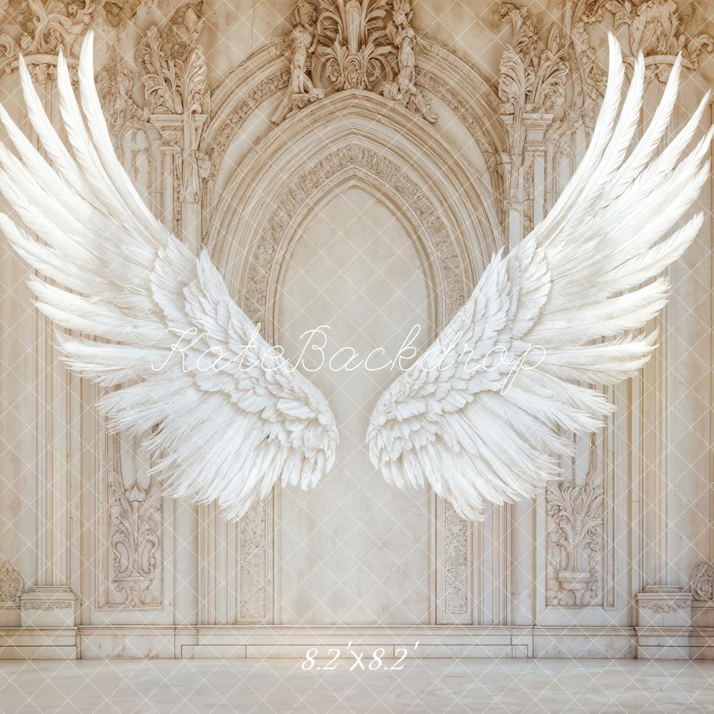 Kate Angel Wings Vintage Arched Wall Backdrop Designed by Emetselch