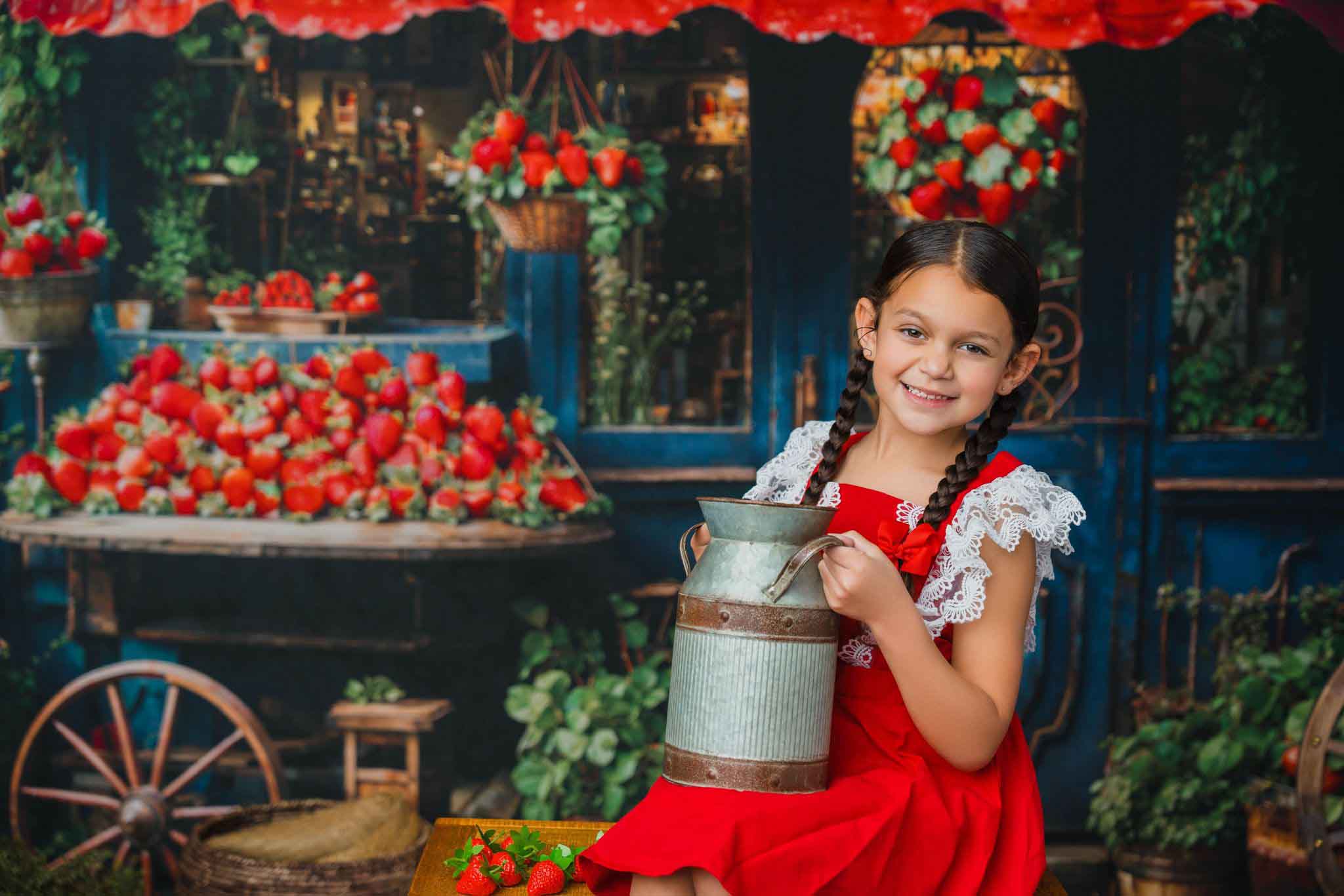 Kate Green Strawberry House Backdrop Designed by Emetselch