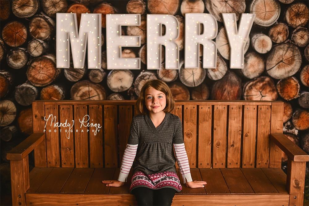 Fondo de Pared de Troncos de Madera Cortados Diseñado por Mandy Ringe Photography