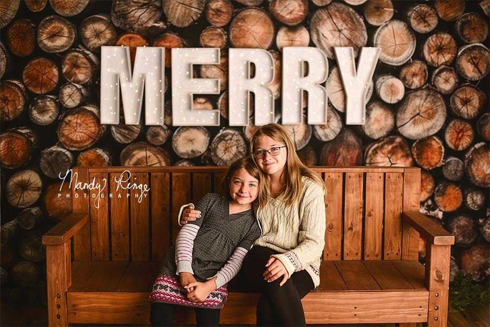 Fondo de Pared de Troncos de Madera Cortados Diseñado por Mandy Ringe Photography