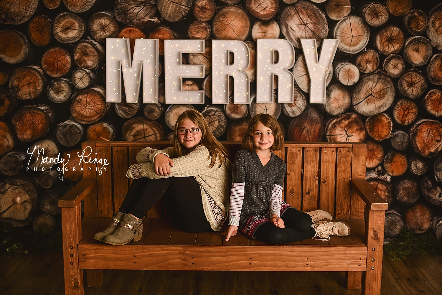 Fondo de Pared de Troncos de Madera Cortados Diseñado por Mandy Ringe Photography