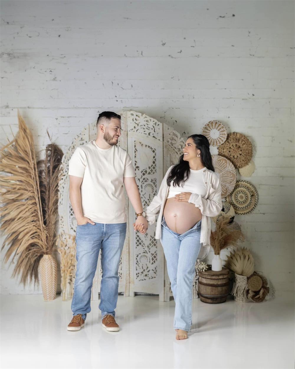 Kate Boho Screen with Pampas Grass Backdrop Designed by Mandy Ringe Photography