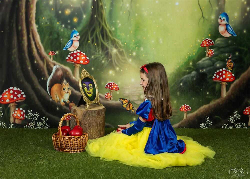 Kate Enchanted Woods with Creatures Forest Backdrop Designed by Ashley Paul