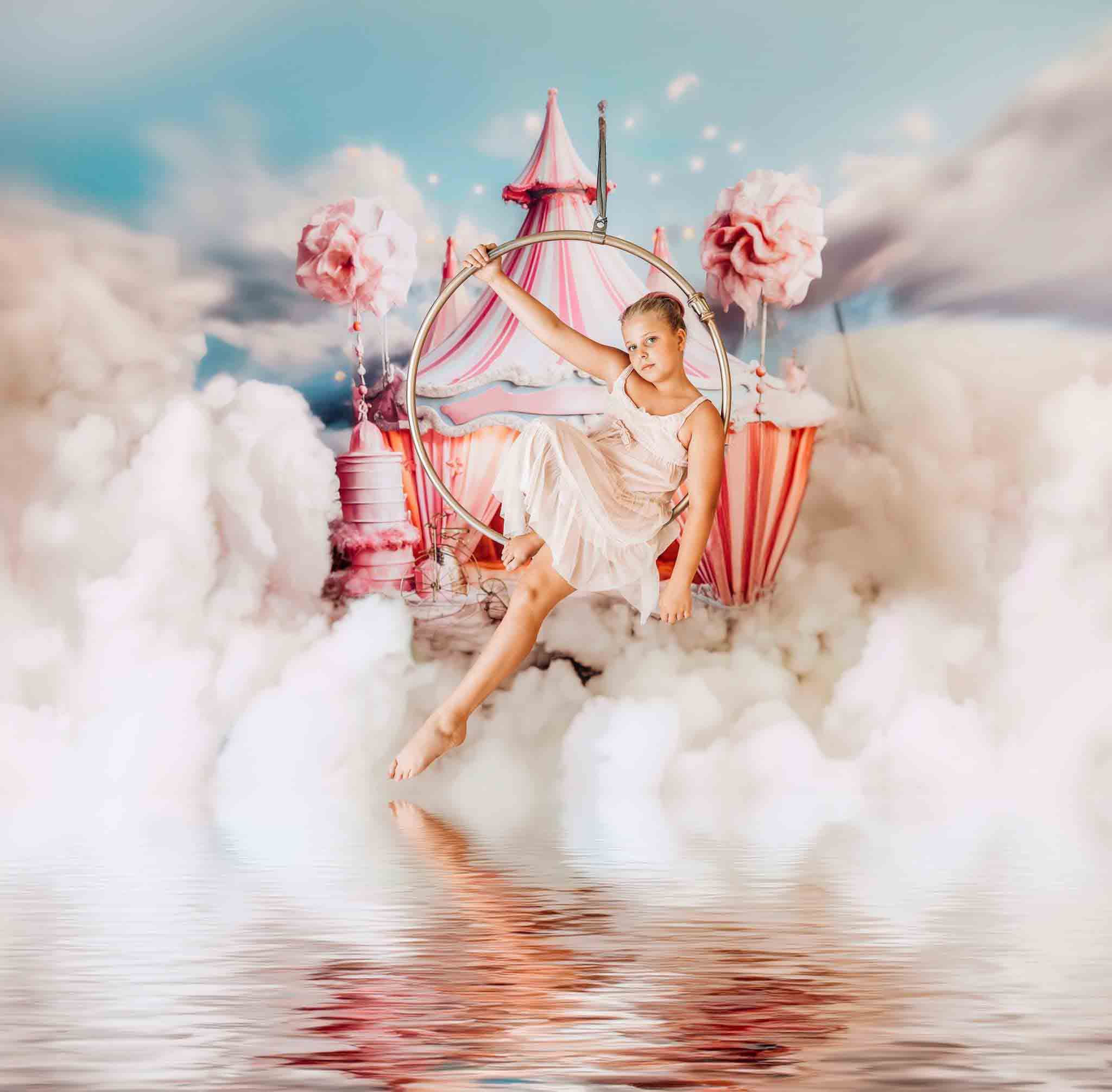 Sfondo per fotografia Fantasy Pink Unicorn Circus