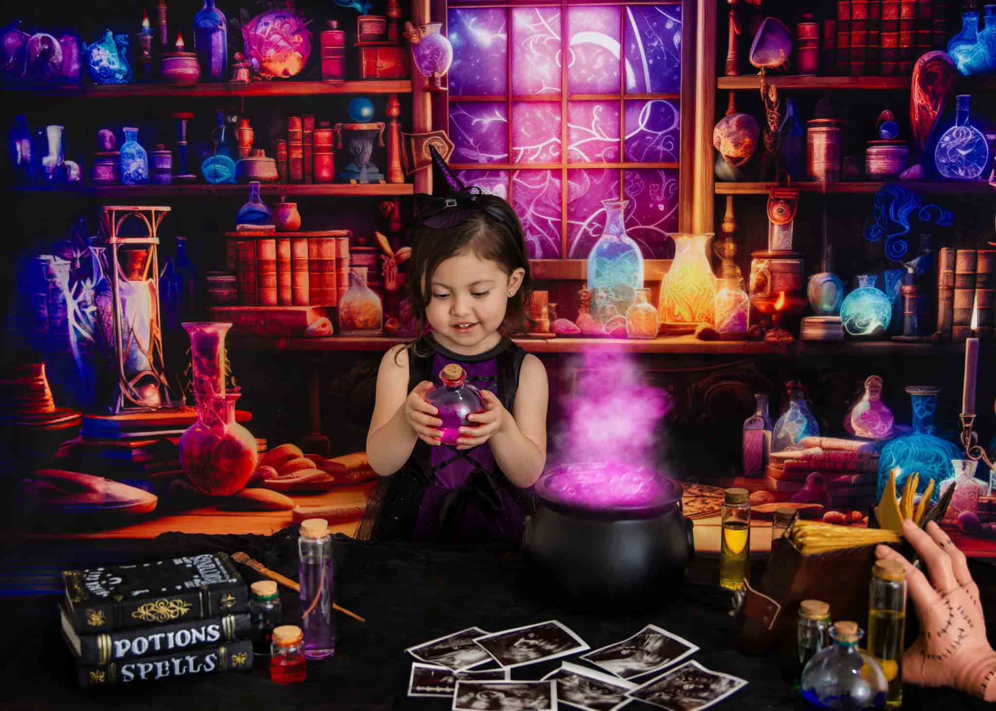 Kate Halloween Witch Potion Kitchen Backdrop Designed by Lidia Redekopp